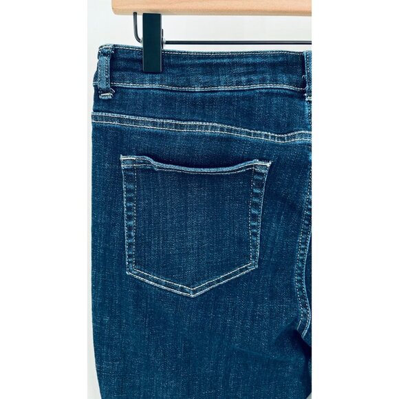 Logo Lori Goldstein Skinny Jeans Size 8 Dark Wash Major Embroidered on Pocket - Picture 7 of 16